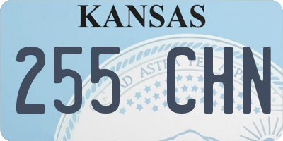 KS license plate 255CHN