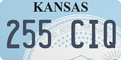 KS license plate 255CIQ