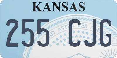 KS license plate 255CJG