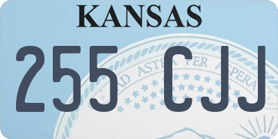 KS license plate 255CJJ