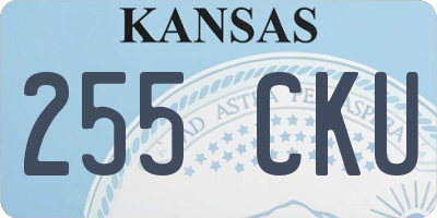 KS license plate 255CKU
