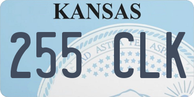 KS license plate 255CLK