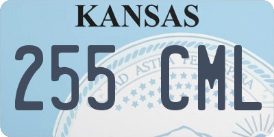 KS license plate 255CML