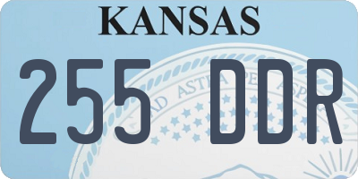 KS license plate 255DDR