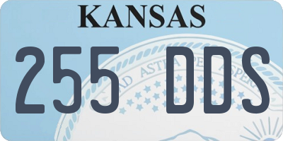 KS license plate 255DDS