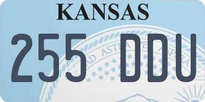 KS license plate 255DDU