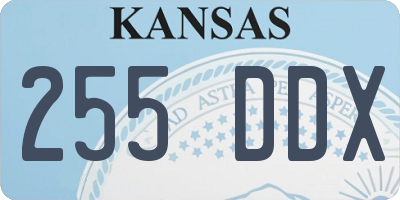 KS license plate 255DDX