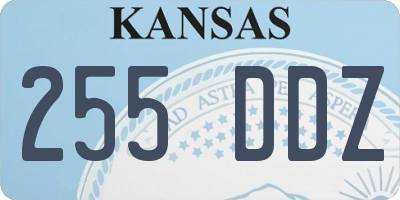 KS license plate 255DDZ