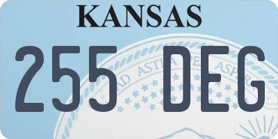 KS license plate 255DEG
