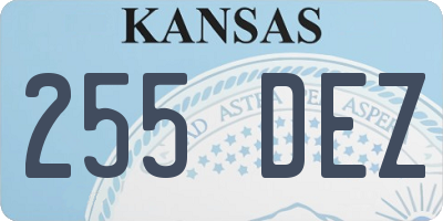 KS license plate 255DEZ