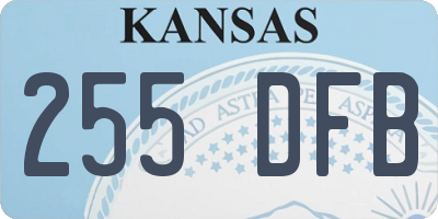 KS license plate 255DFB