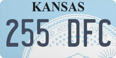KS license plate 255DFC