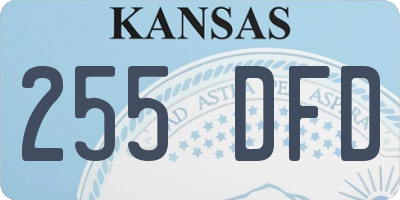 KS license plate 255DFD