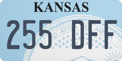 KS license plate 255DFF