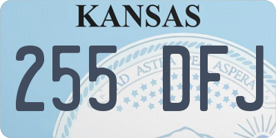 KS license plate 255DFJ