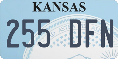 KS license plate 255DFN