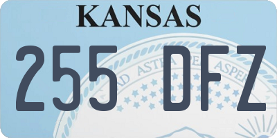 KS license plate 255DFZ