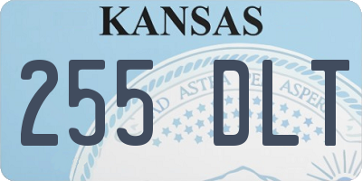 KS license plate 255DLT