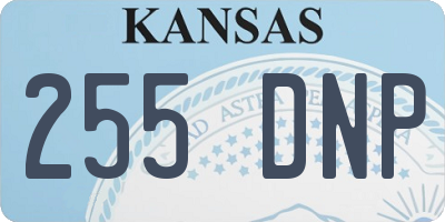 KS license plate 255DNP