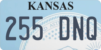 KS license plate 255DNQ