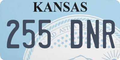 KS license plate 255DNR