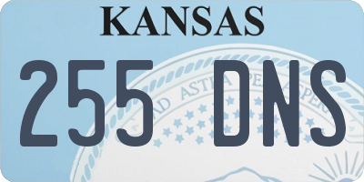 KS license plate 255DNS