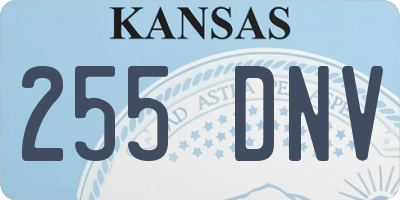 KS license plate 255DNV