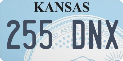 KS license plate 255DNX