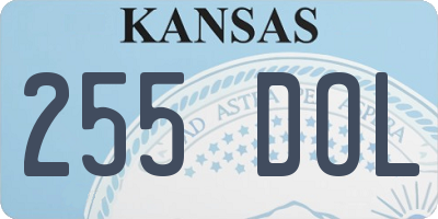 KS license plate 255DOL