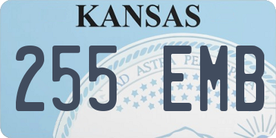 KS license plate 255EMB