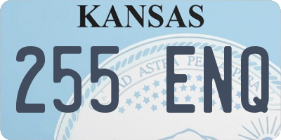 KS license plate 255ENQ