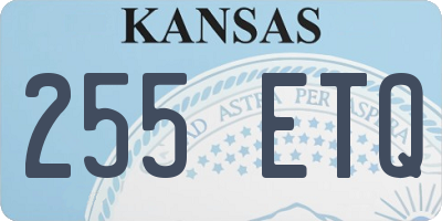 KS license plate 255ETQ