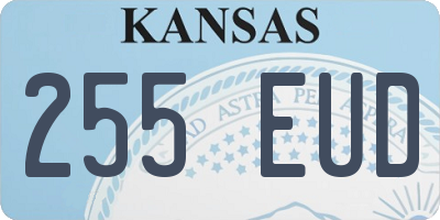 KS license plate 255EUD
