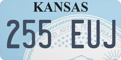 KS license plate 255EUJ