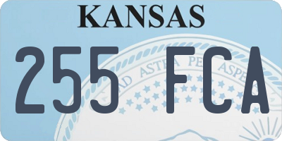 KS license plate 255FCA