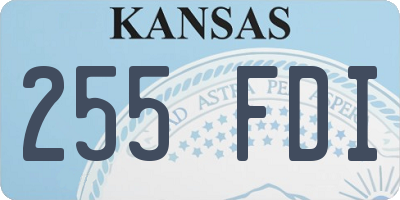 KS license plate 255FDI