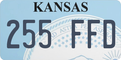 KS license plate 255FFD