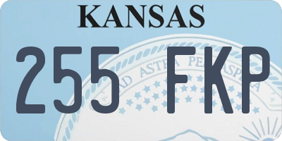 KS license plate 255FKP