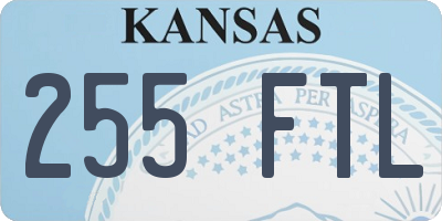 KS license plate 255FTL