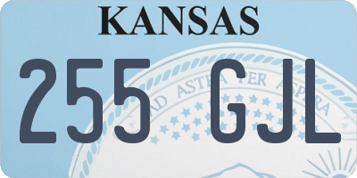 KS license plate 255GJL