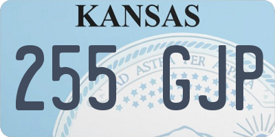 KS license plate 255GJP