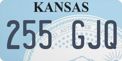 KS license plate 255GJQ