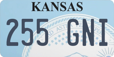 KS license plate 255GNI
