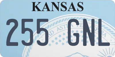 KS license plate 255GNL