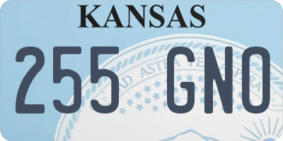 KS license plate 255GNO