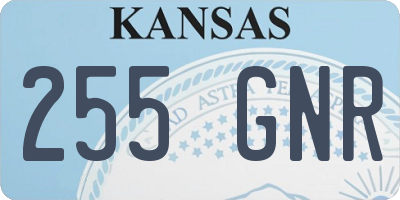 KS license plate 255GNR