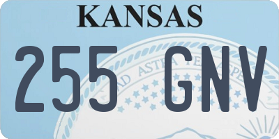 KS license plate 255GNV