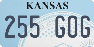KS license plate 255GOG