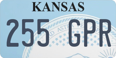 KS license plate 255GPR