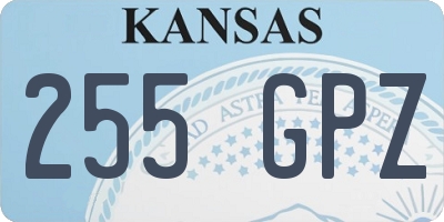 KS license plate 255GPZ